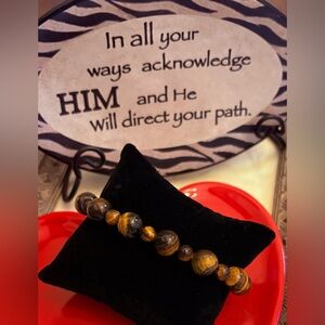 Single Tiger’s Eye Bracelet (10mm mix)